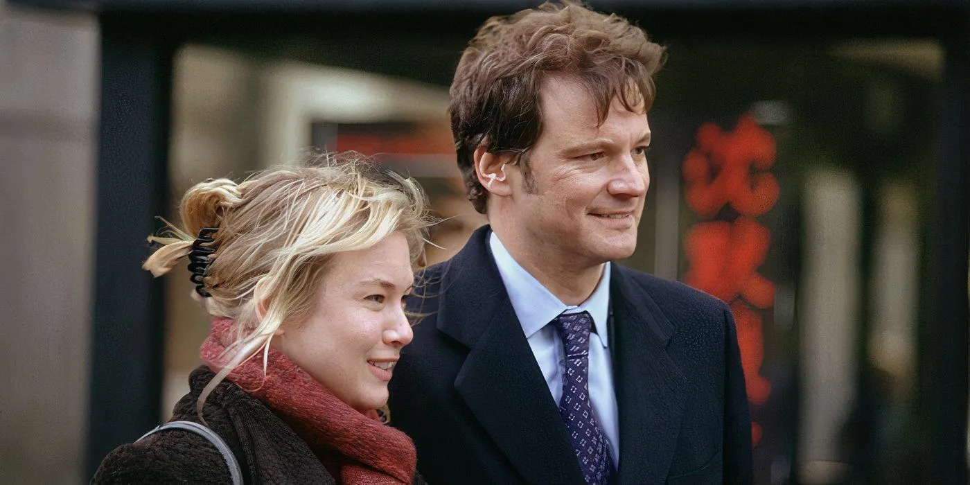 Bridget Jones and Mark Darcy smiling happy Bridget Jones and Mark Darcy smiling happy