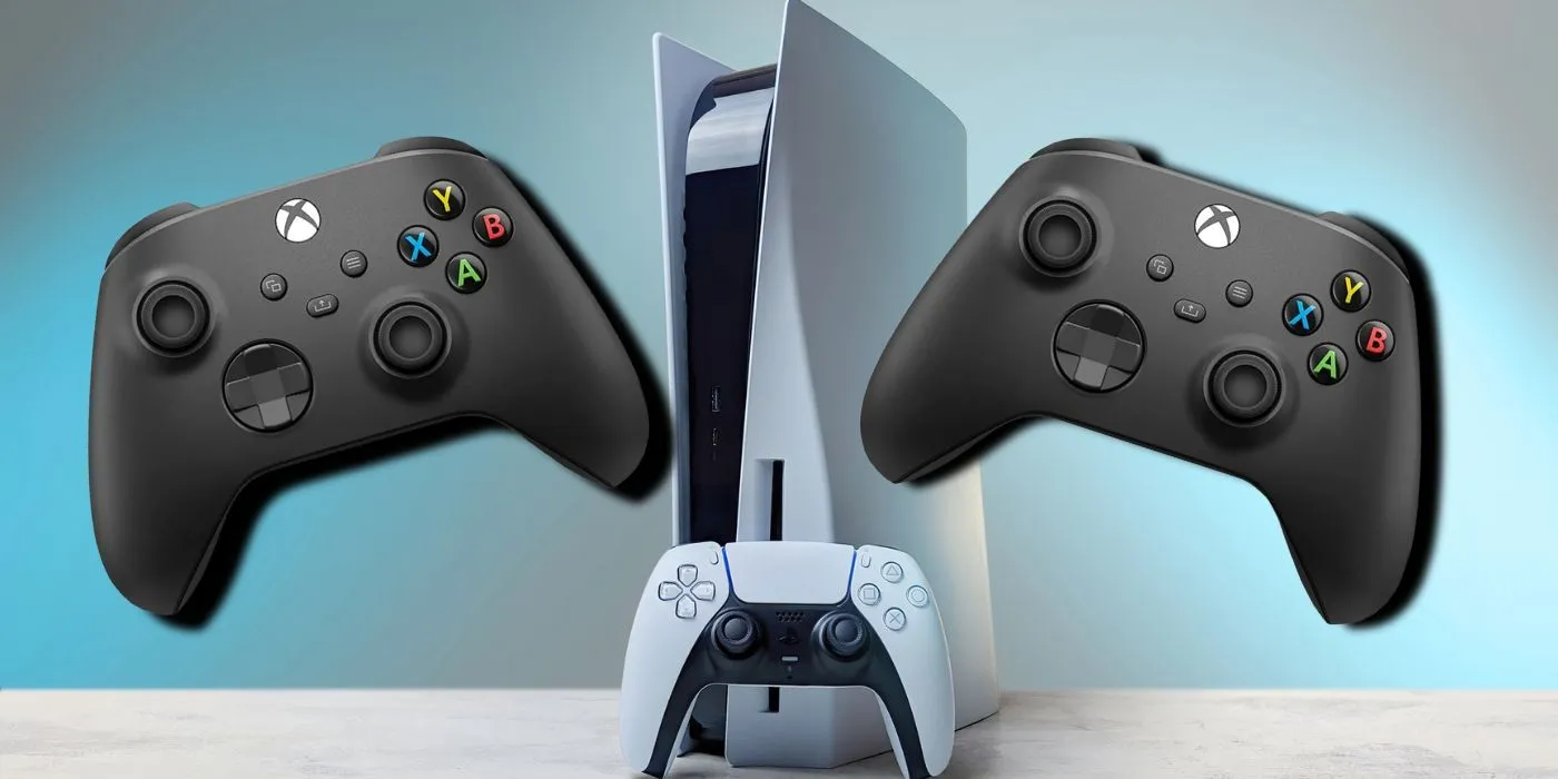 Xbox Series X controllers and PS5 console