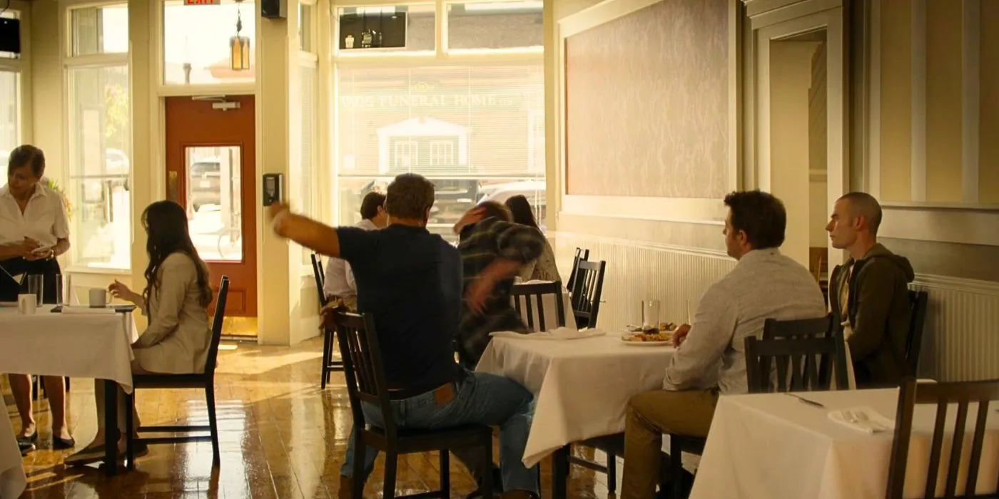 Jack Reacher slaps KJ in a restaurant in Reacher season 1