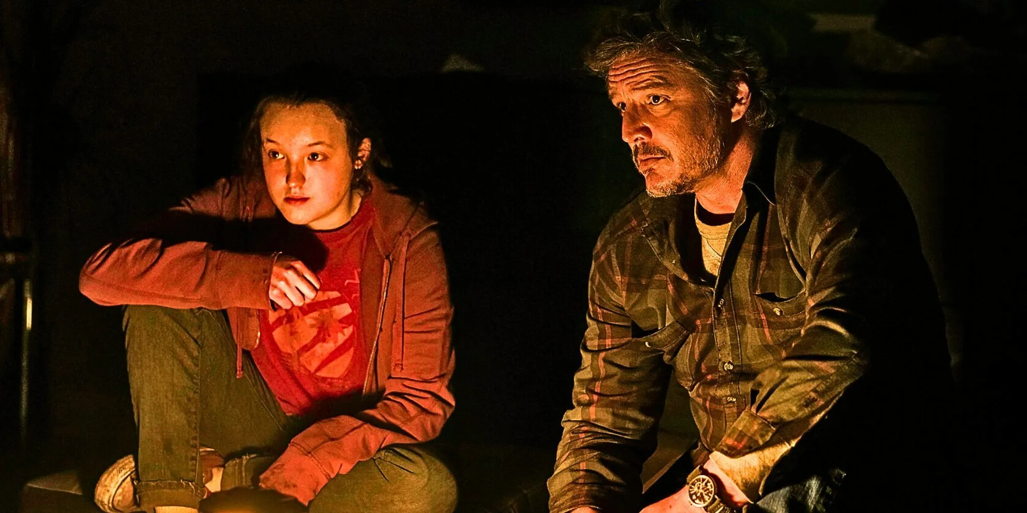 Joel and Ellie in a tense situation Joel and Ellie in a tense situation