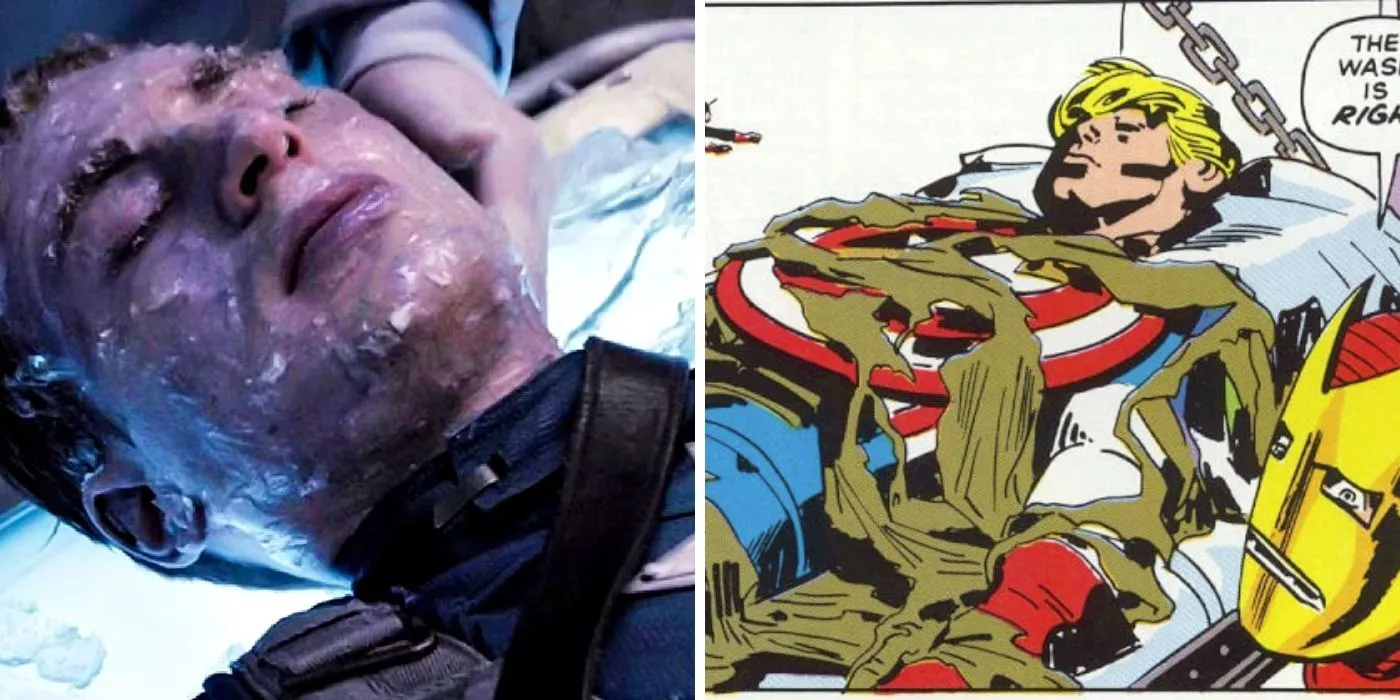 Captain America being unfrozen in the MCU and Marvel Comics