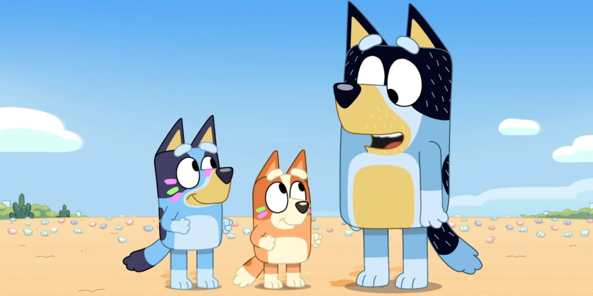 Bandit bonding with his children