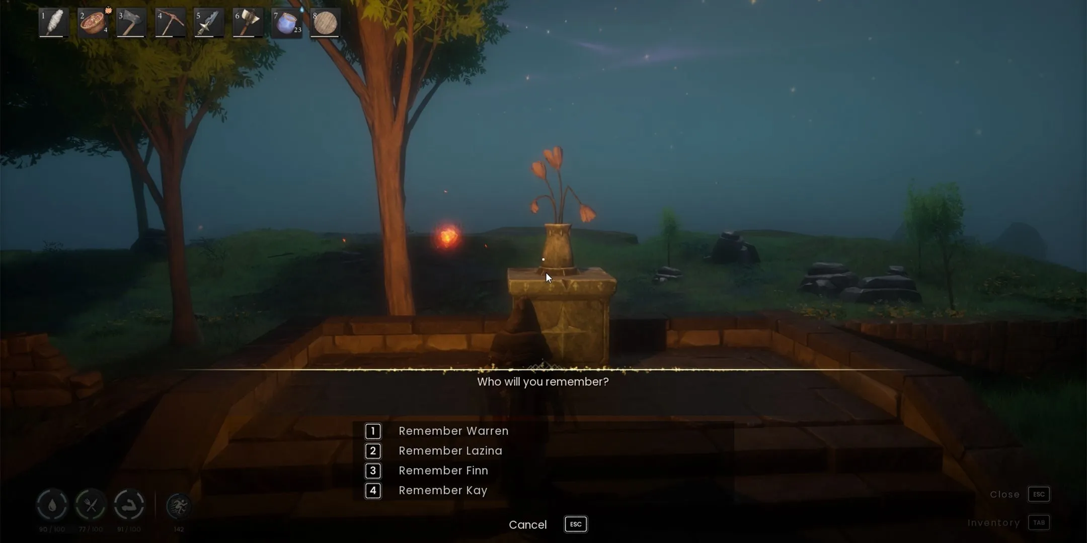 Using the Remembrance Shrine