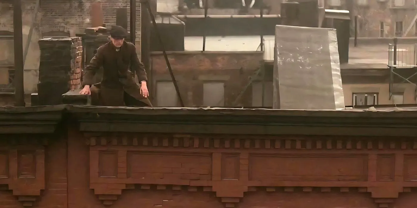 Vito Corleone (Robert De Niro) on a rooftop in NYC in The Godfather Part II Vito Corleone (Robert De Niro) on a rooftop in NYC in The Godfather Part II