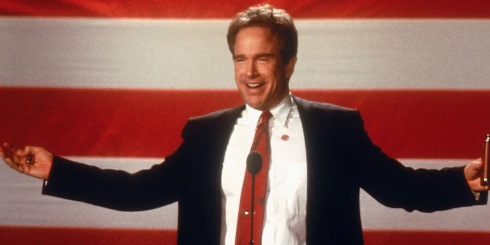 Warren Beatty at a campaign event
