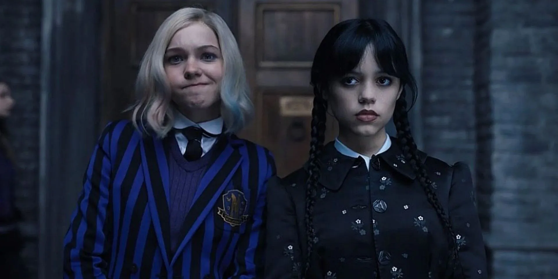 Jenna Ortega as Wednesday and Emma Myers as Enid in Wednesday Jenna Ortega as Wednesday and Emma Myers as Enid in Wednesday