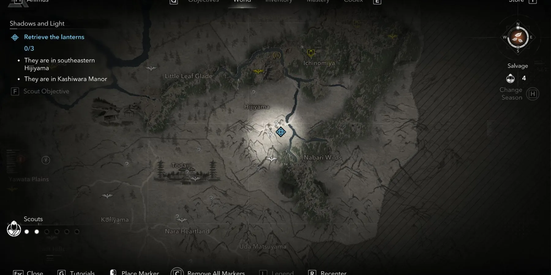 Kashiwara Manor Map