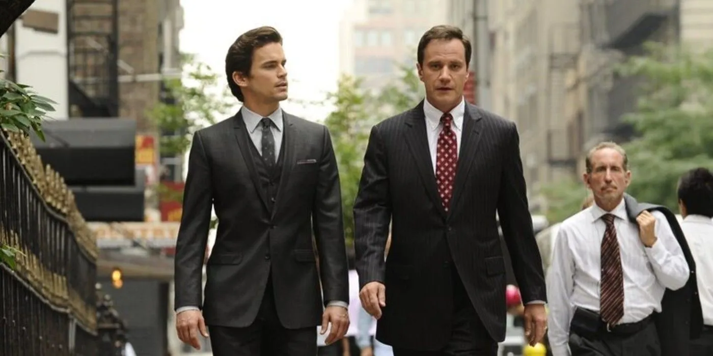 Neal and Peter in White Collar season 2 episode 14 Neal and Peter in White Collar season 2 episode 14