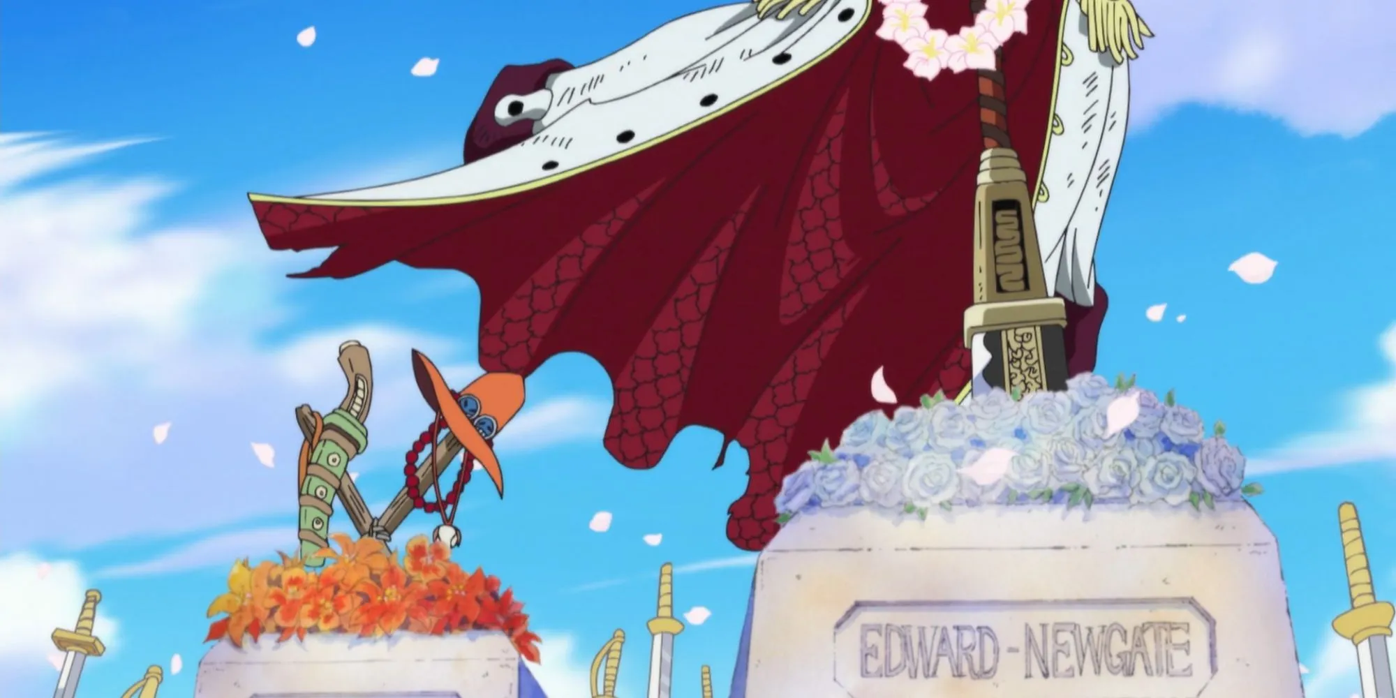 Tombstones of Ace and Whitebeard