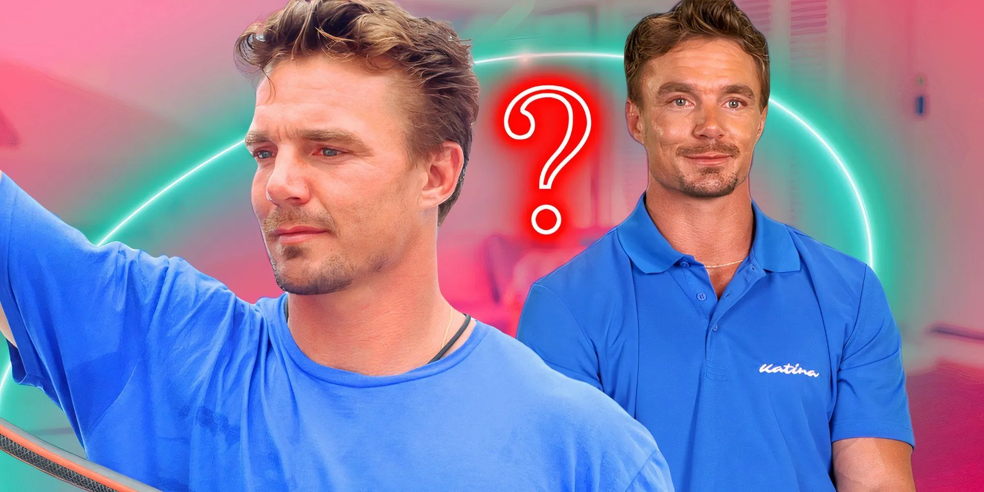 Wihan du Toit from Below Deck Down Under in a blue shirt