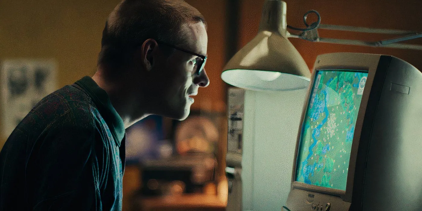 Will Poulter looking at a computer screen in Black Mirror Season 7 Will Poulter looking at a computer screen in Black Mirror Season 7