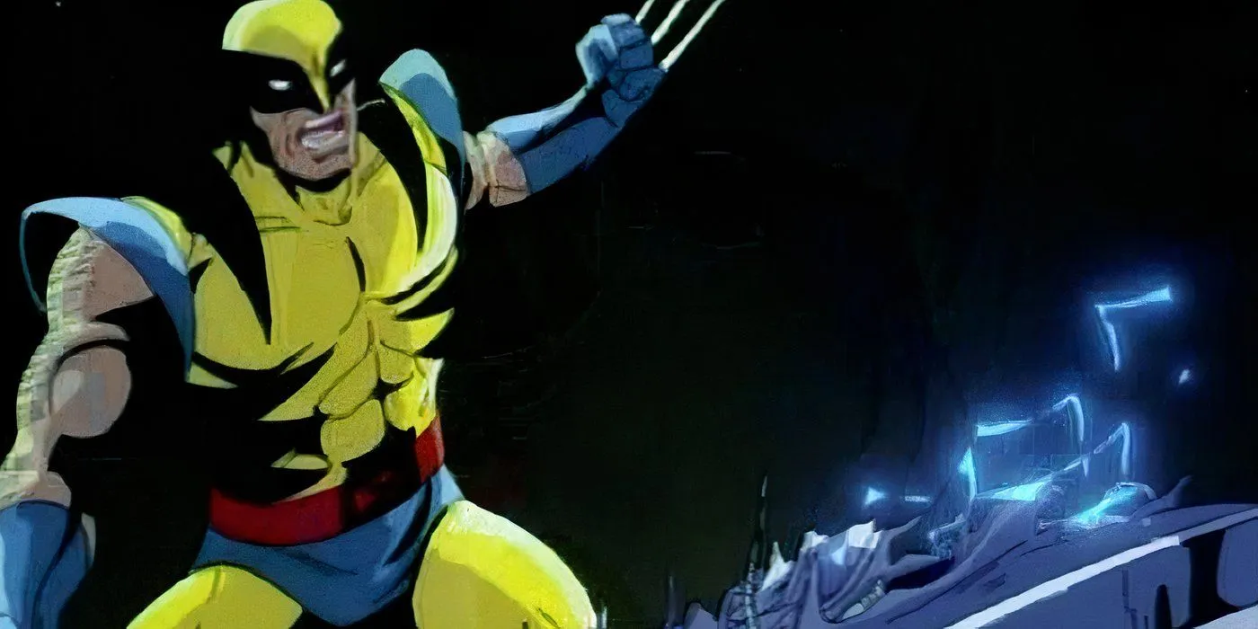 Wolverine fighting Sentinels in X-Men: The Animated Series Wolverine fighting Sentinels in X-Men: The Animated Series