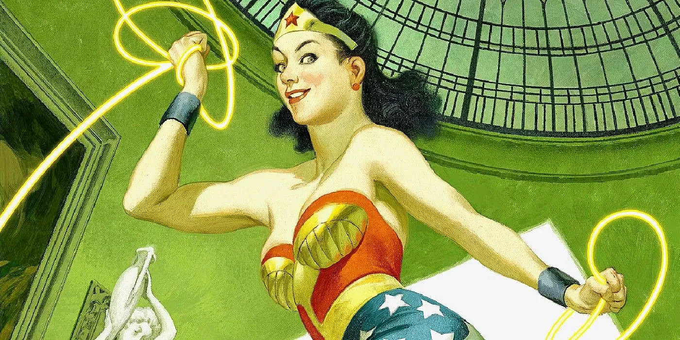 Wonder Woman in DC's Golden Age comics in a Painted Style Wonder Woman in DC's Golden Age comics in a Painted Style