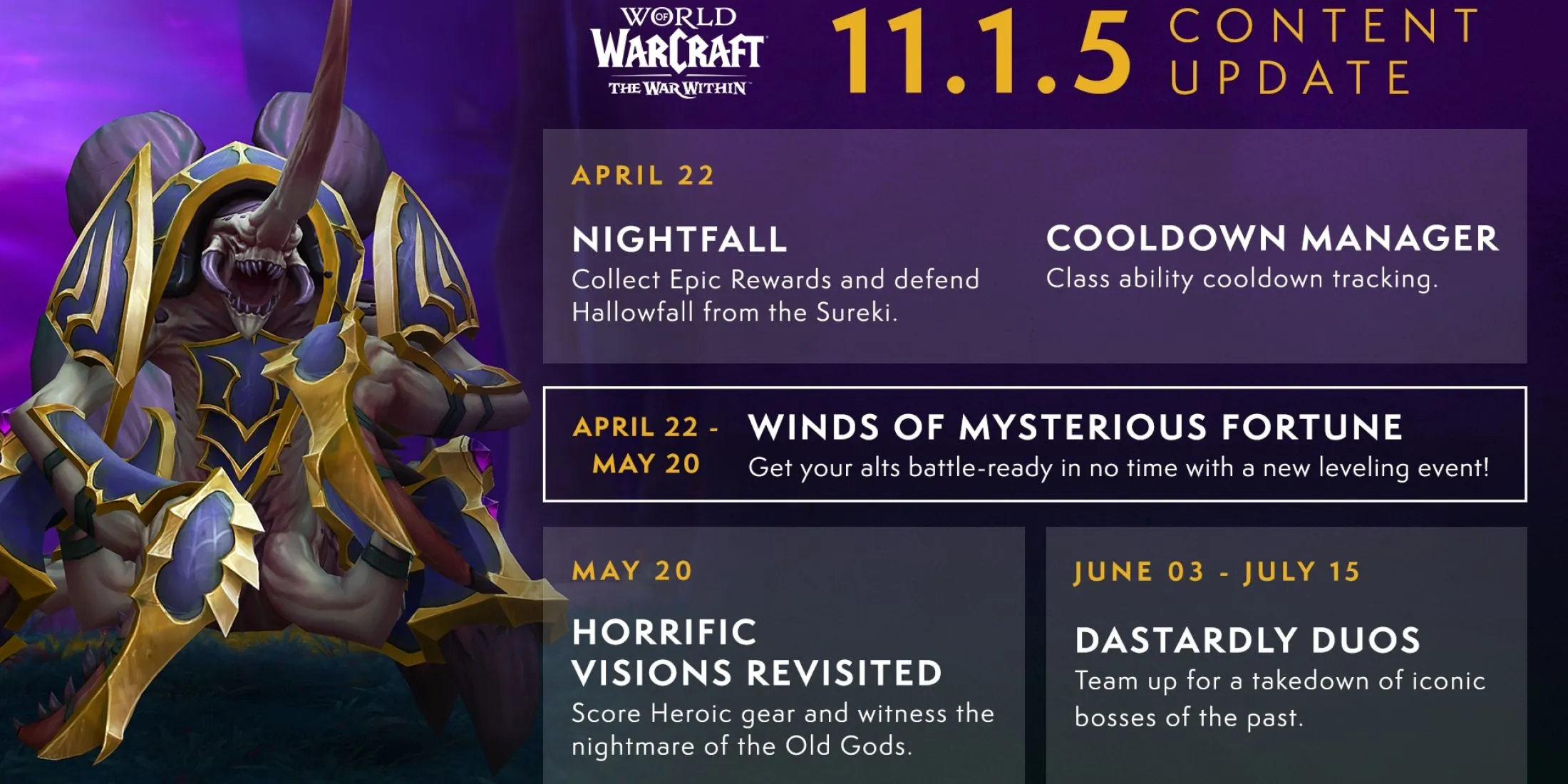 WoW Patch 11.1.5 Infographic WoW Patch 11.1.5 Infographic