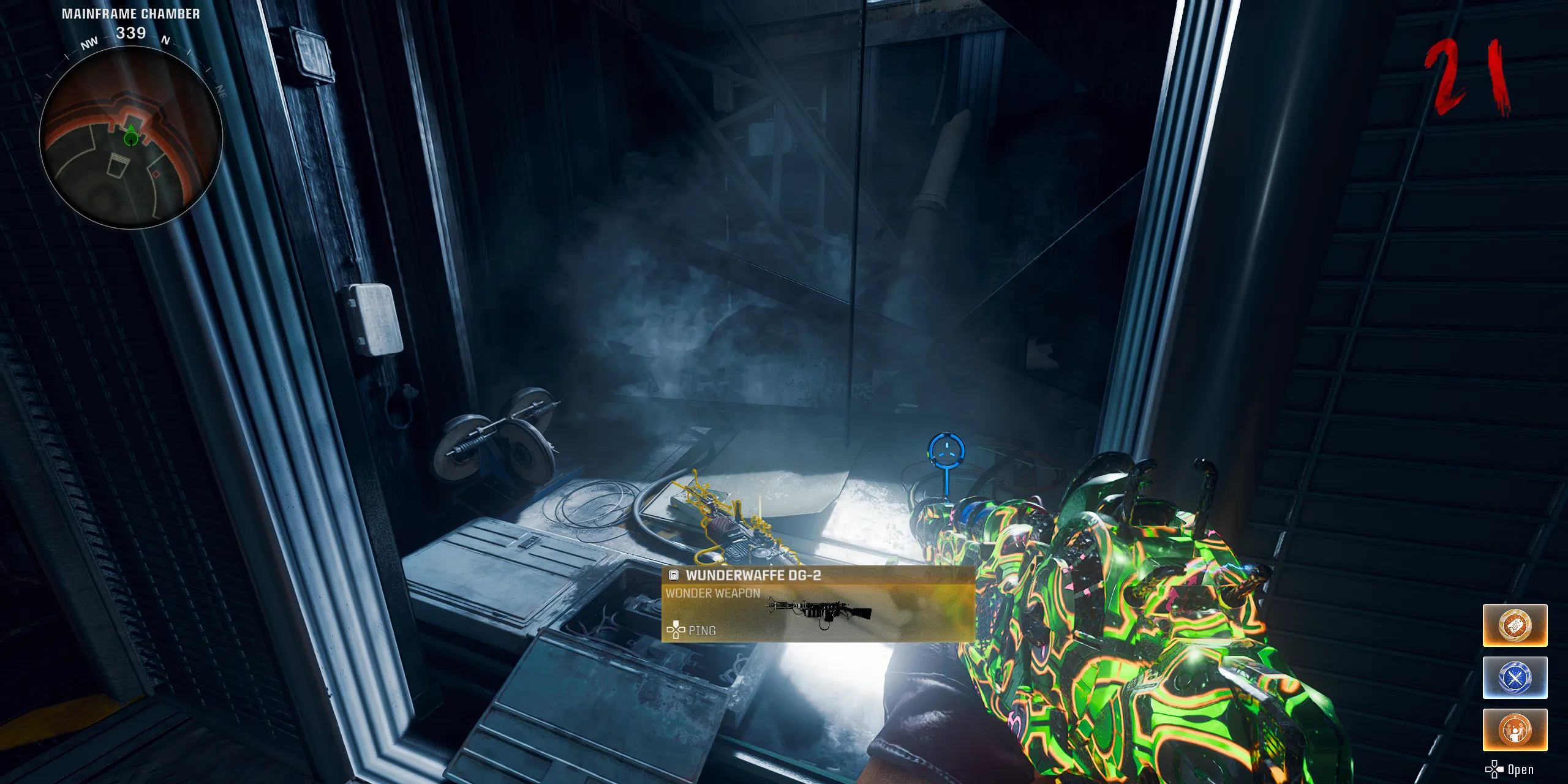 Wunderwaffe DG-2 in elevator shaft