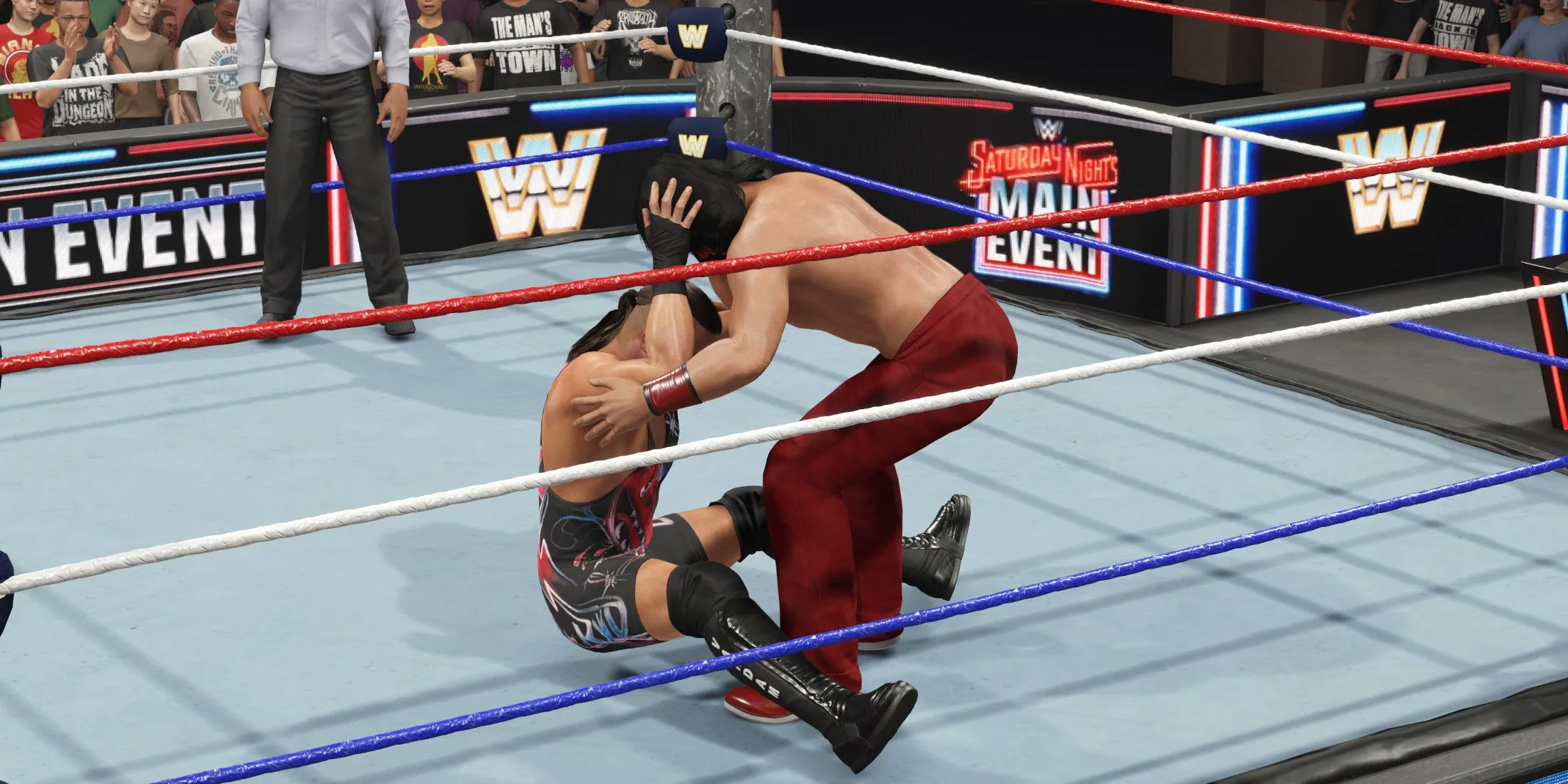 RVD finishing a combo with a jawbreaker RVD finishing a combo with a jawbreaker