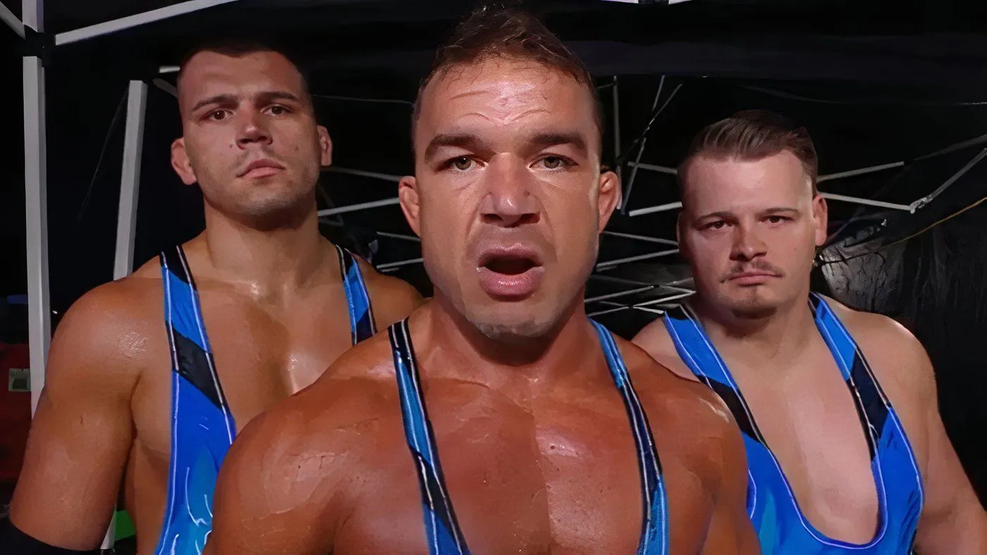 Chad Gable and Creed Brothers discussing in WWE Chad Gable and Creed Brothers discussing in WWE