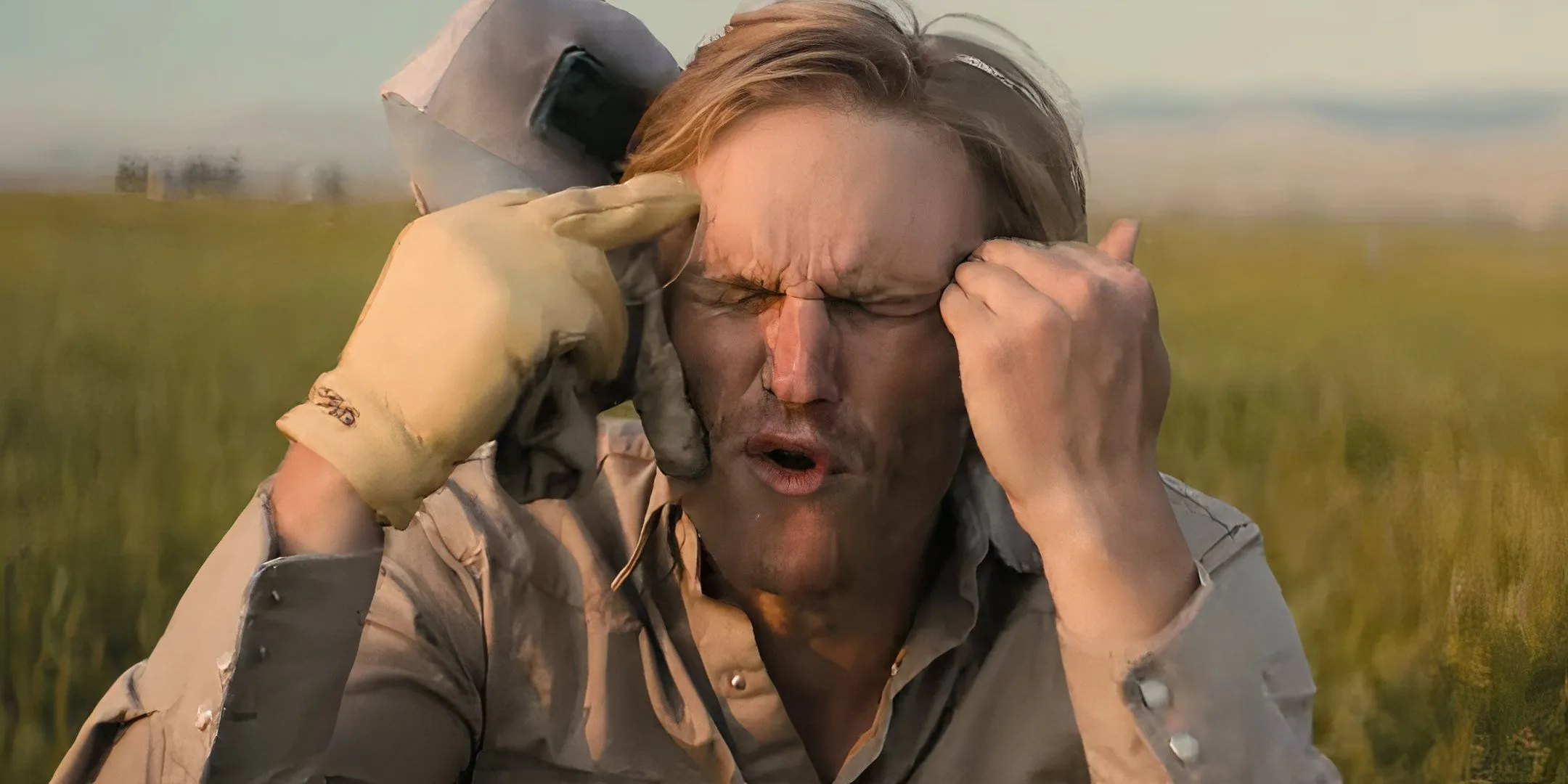 Wyatt Russell as True yelling Wyatt Russell as True yelling