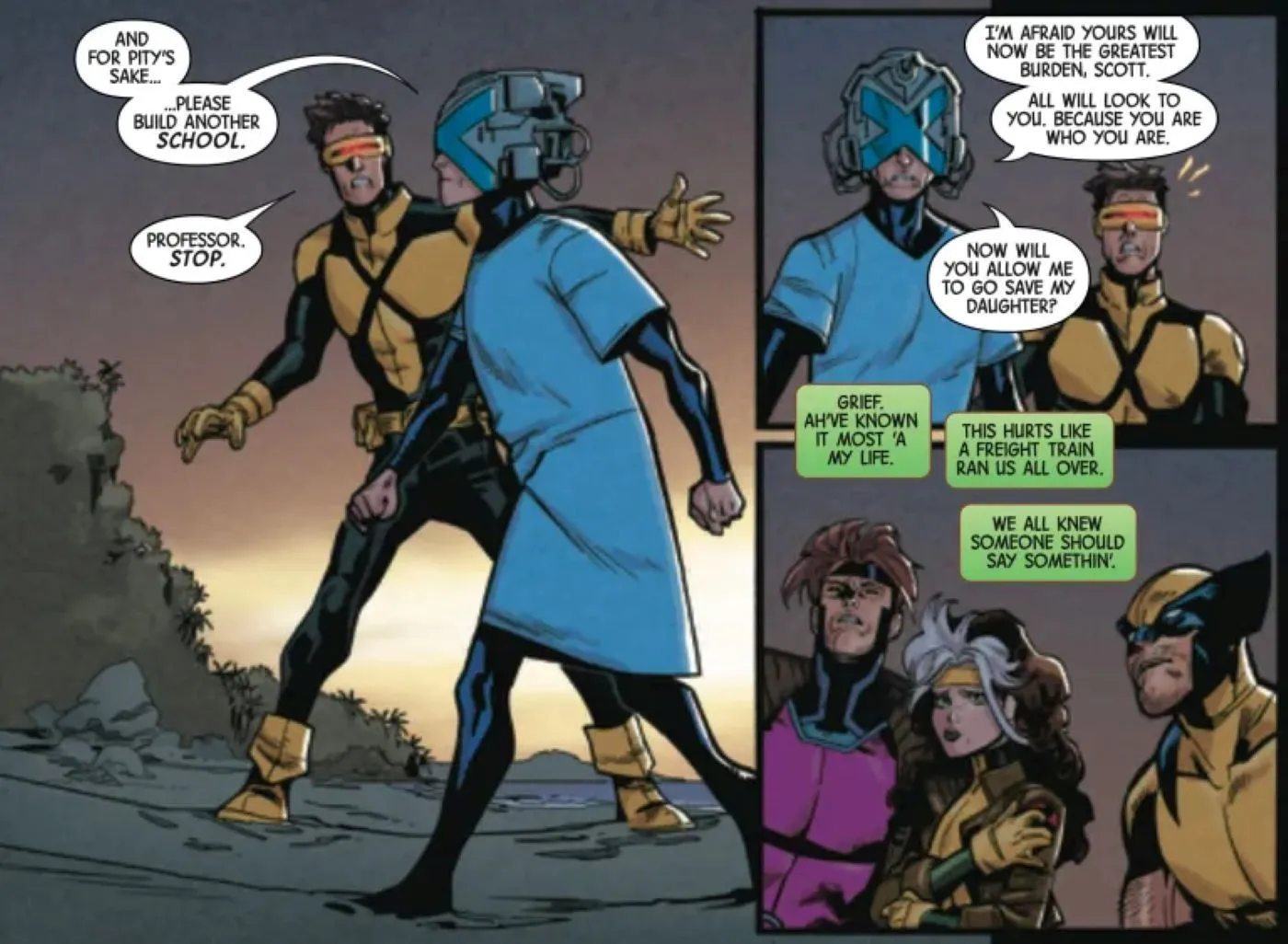 Xavier breaking Cyclops' heart Xavier breaking Cyclops' heart