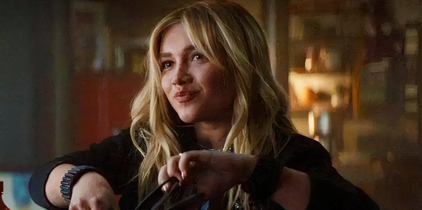 Yelena Belova eating with Kate Bishop in Hawkeye Yelena Belova eating with Kate Bishop in Hawkeye
