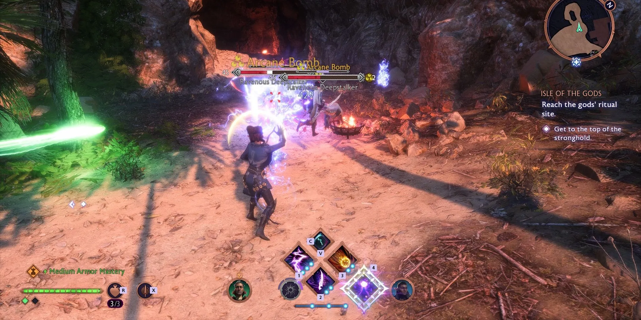 Rook in a fight against deepstalkers in Dragon Age: The Veilguard.