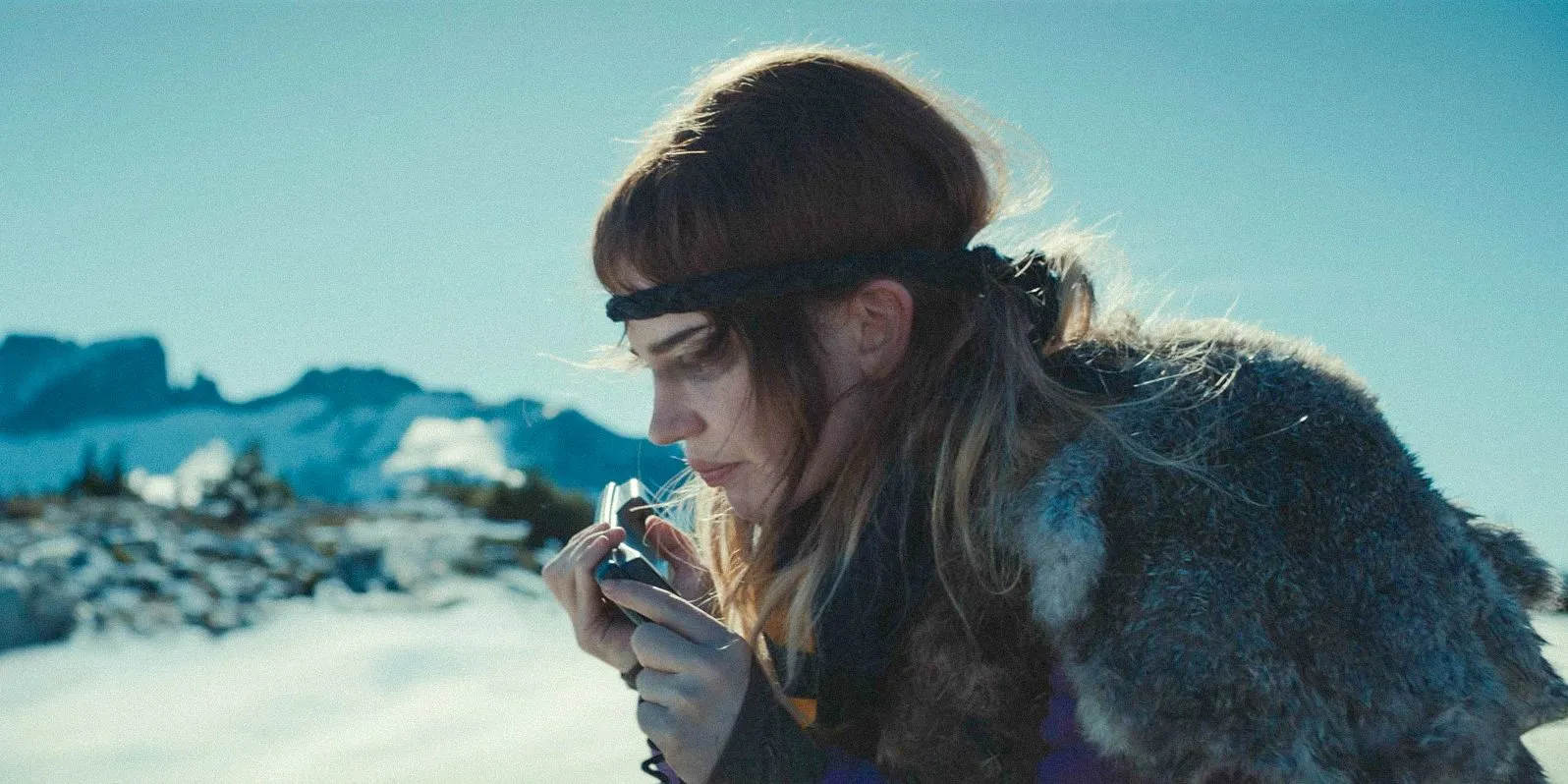 Teen Natalie (Sophie Thatcher) talking on the satellite phone in Yellowjackets season 3, episode 10 Teen Natalie (Sophie Thatcher) talking on the satellite phone in Yellowjackets season 3, episode 10