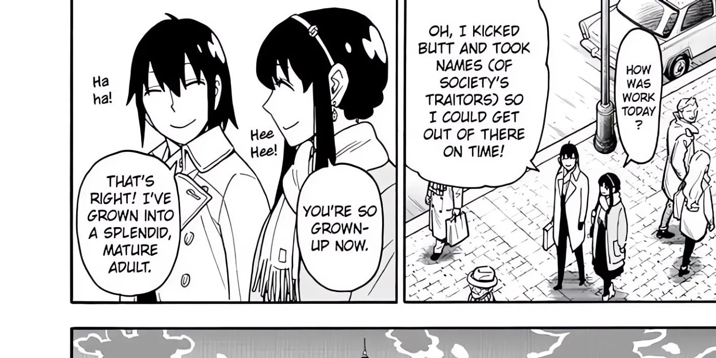 Yor and Yuri having a conversation Yor and Yuri having a conversation