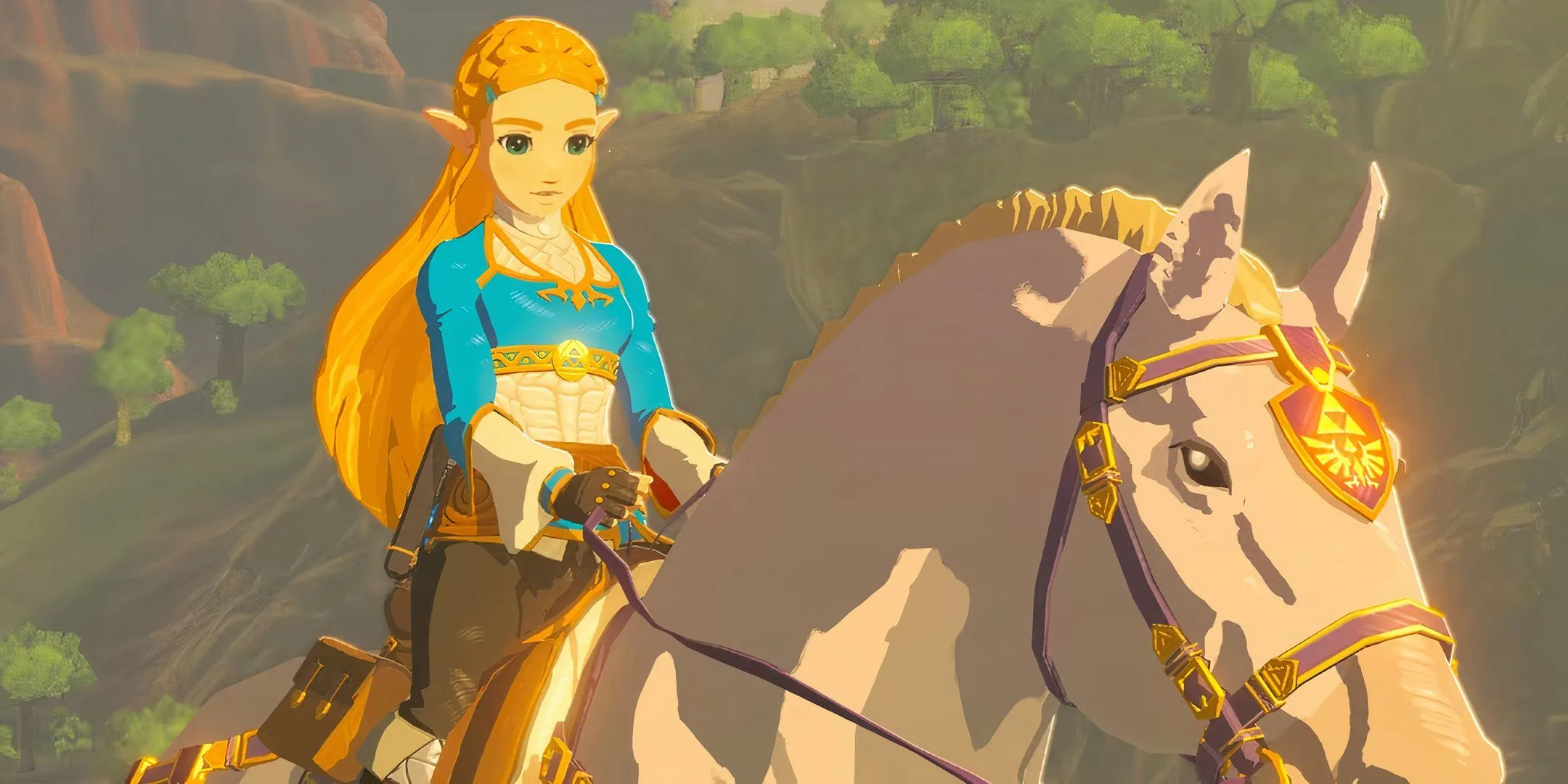 Zelda on Horseback in Breath of the Wild Zelda on Horseback in Breath of the Wild
