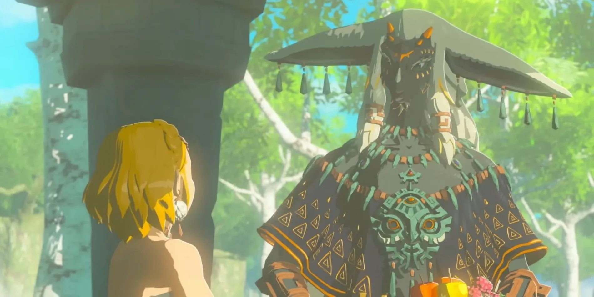 Princess Zelda and Rauru from TOTK