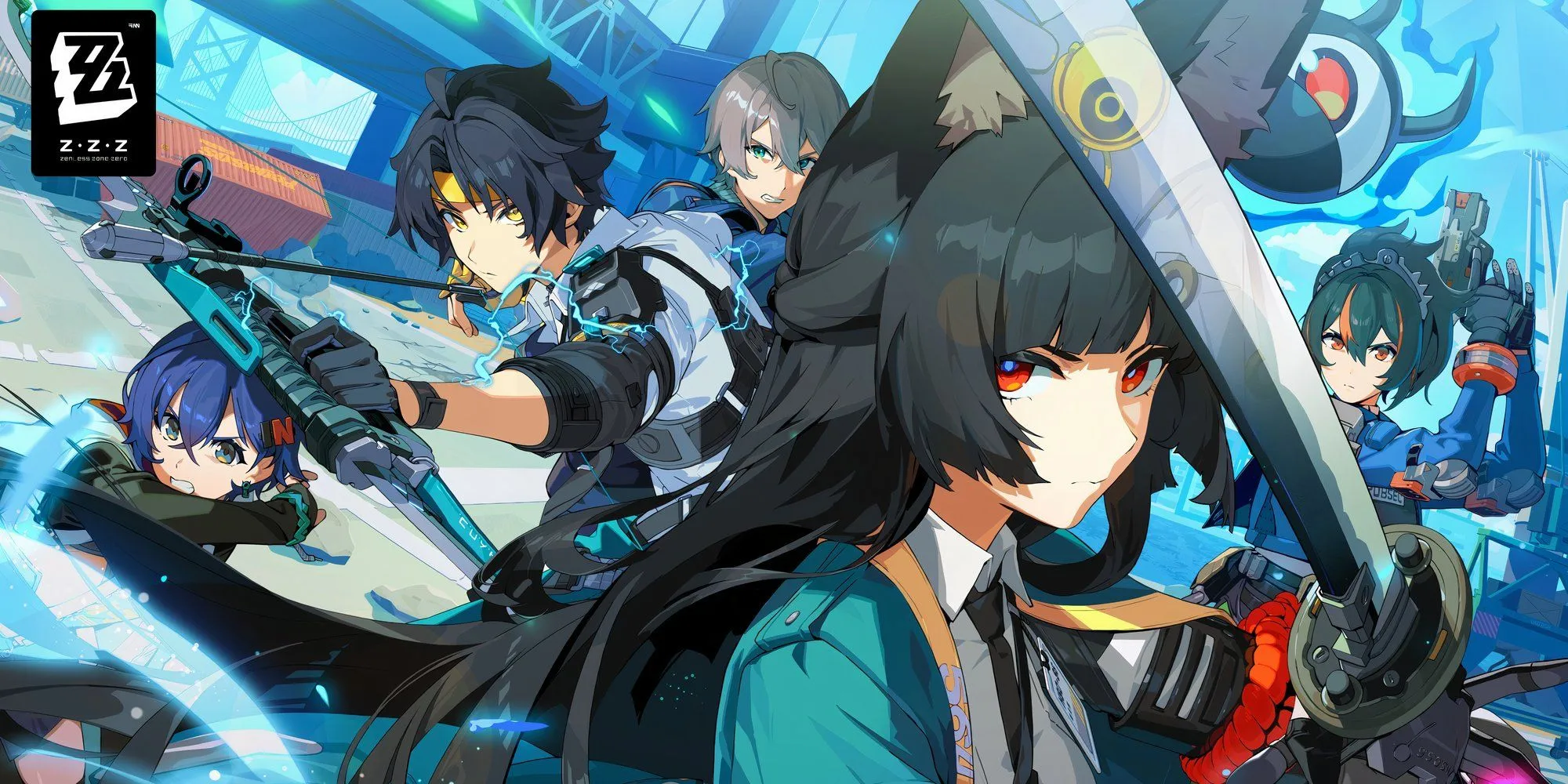 Characters from Zenless Zone Zero ready for action.