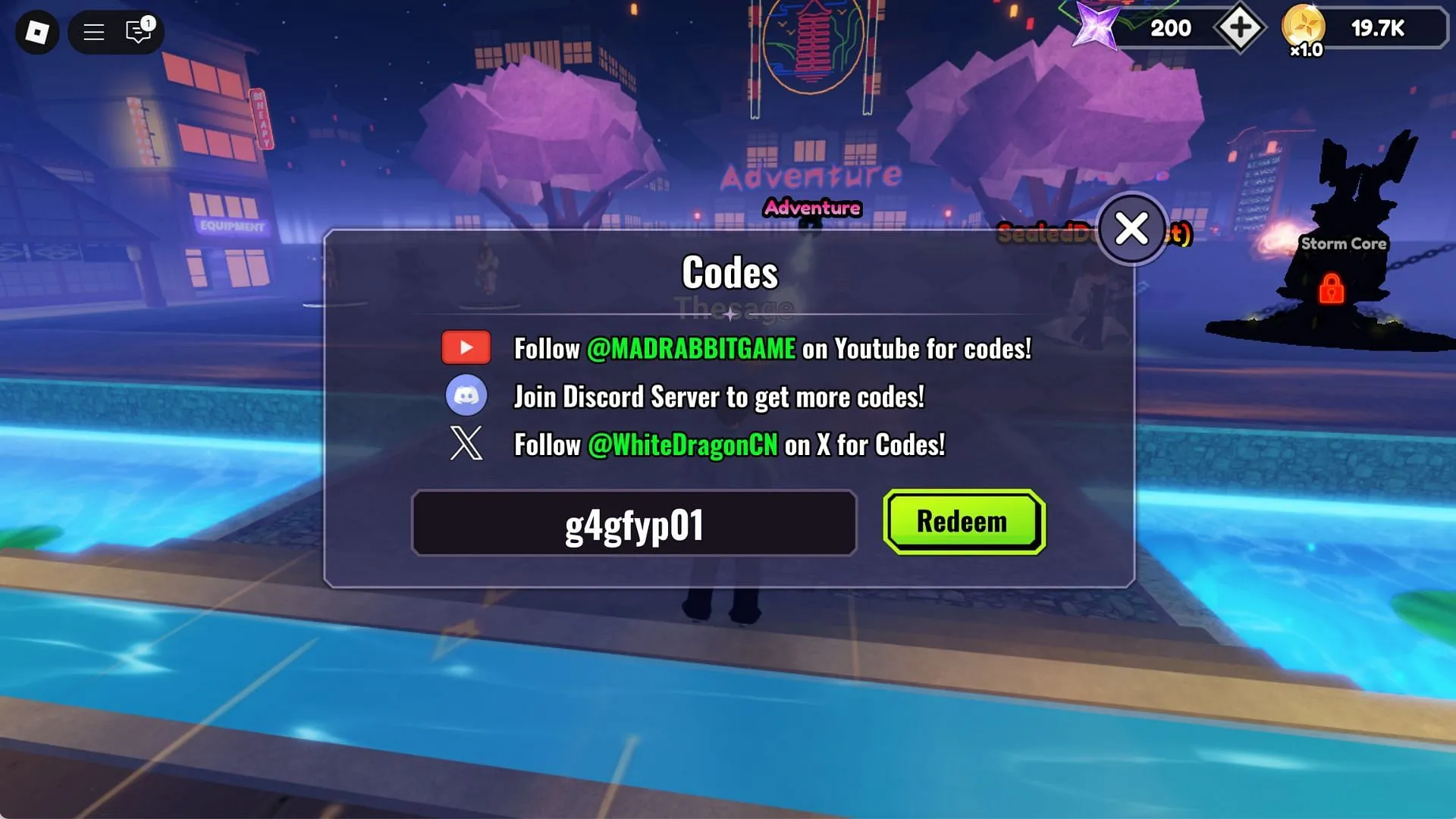 Redeem your code here (Image via Roblox) Redeem your code here (Image via Roblox)