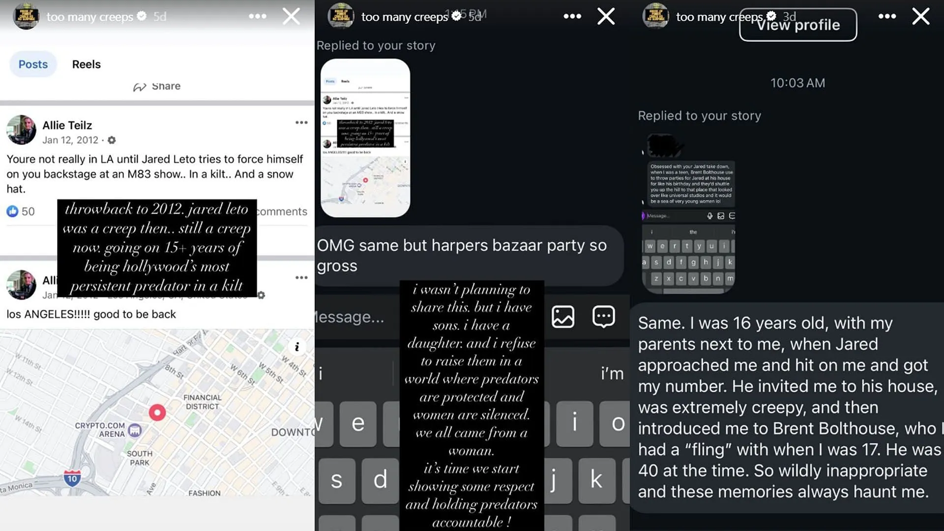 Screenshots from Teilz's story highlight