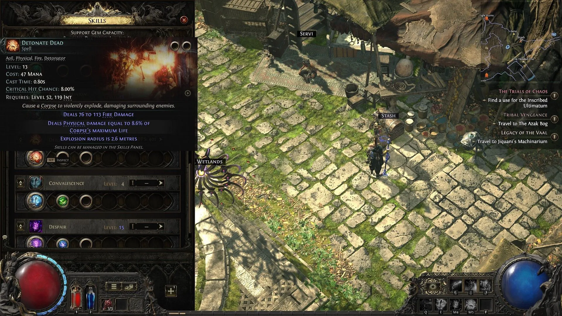 Detonate Dead skill description in Path of Exile 2 (Image via Grinding Gear Games) Detonate Dead skill description in Path of Exile 2 (Image via Grinding Gear Games)