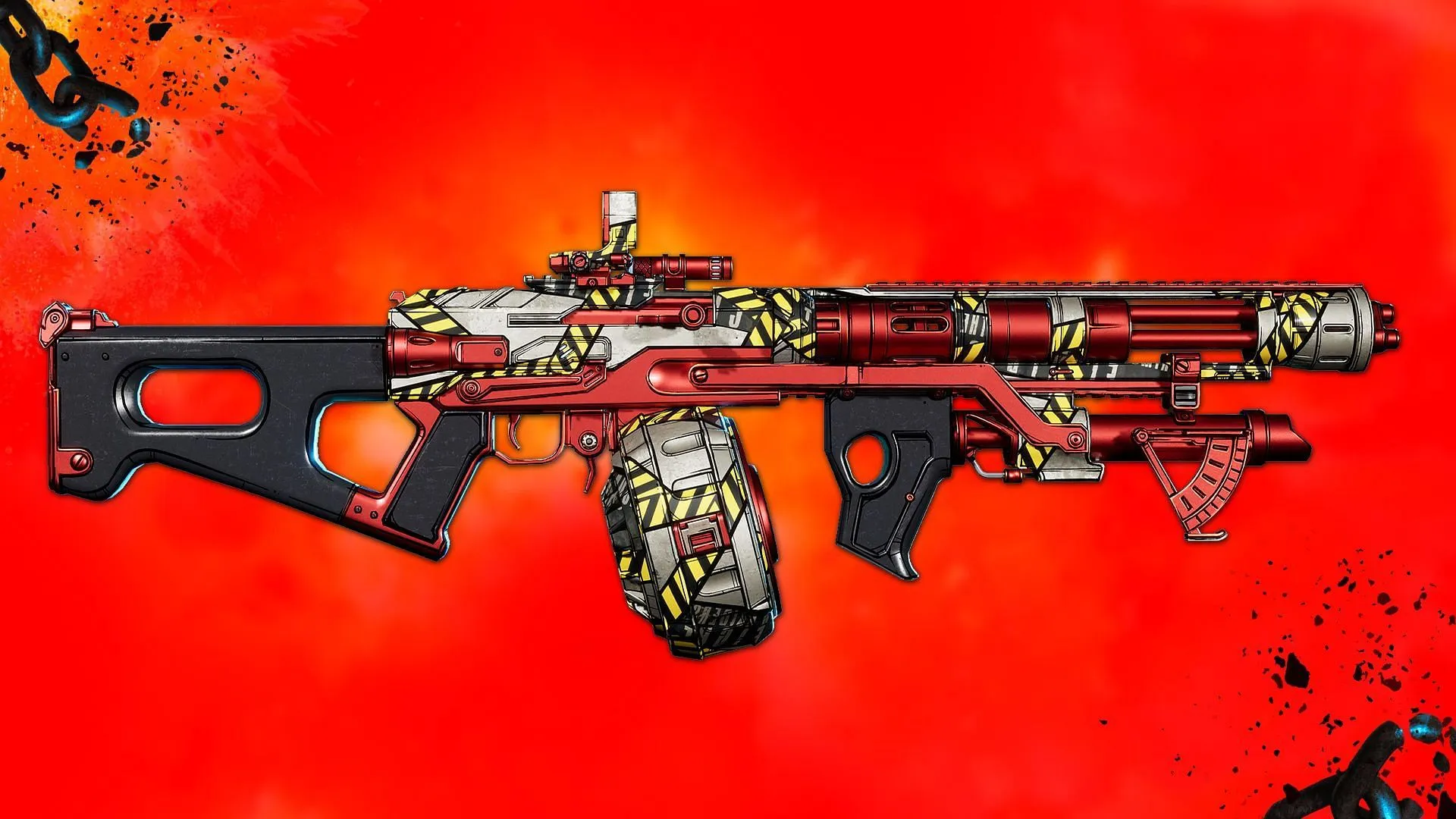 Hazard Pay Weapon Skin in Borderlands 4 (Image via 2K) Hazard Pay Weapon Skin in Borderlands 4 (Image via 2K)