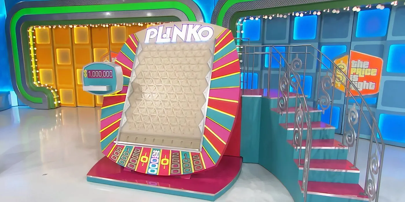 Contestants playing Plinko