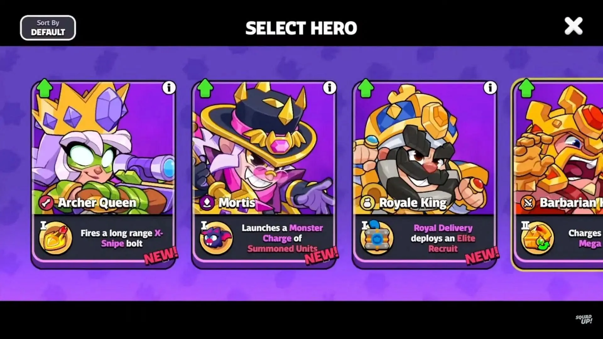 All four Heroes (Image via Supercell) All four Heroes (Image via Supercell)