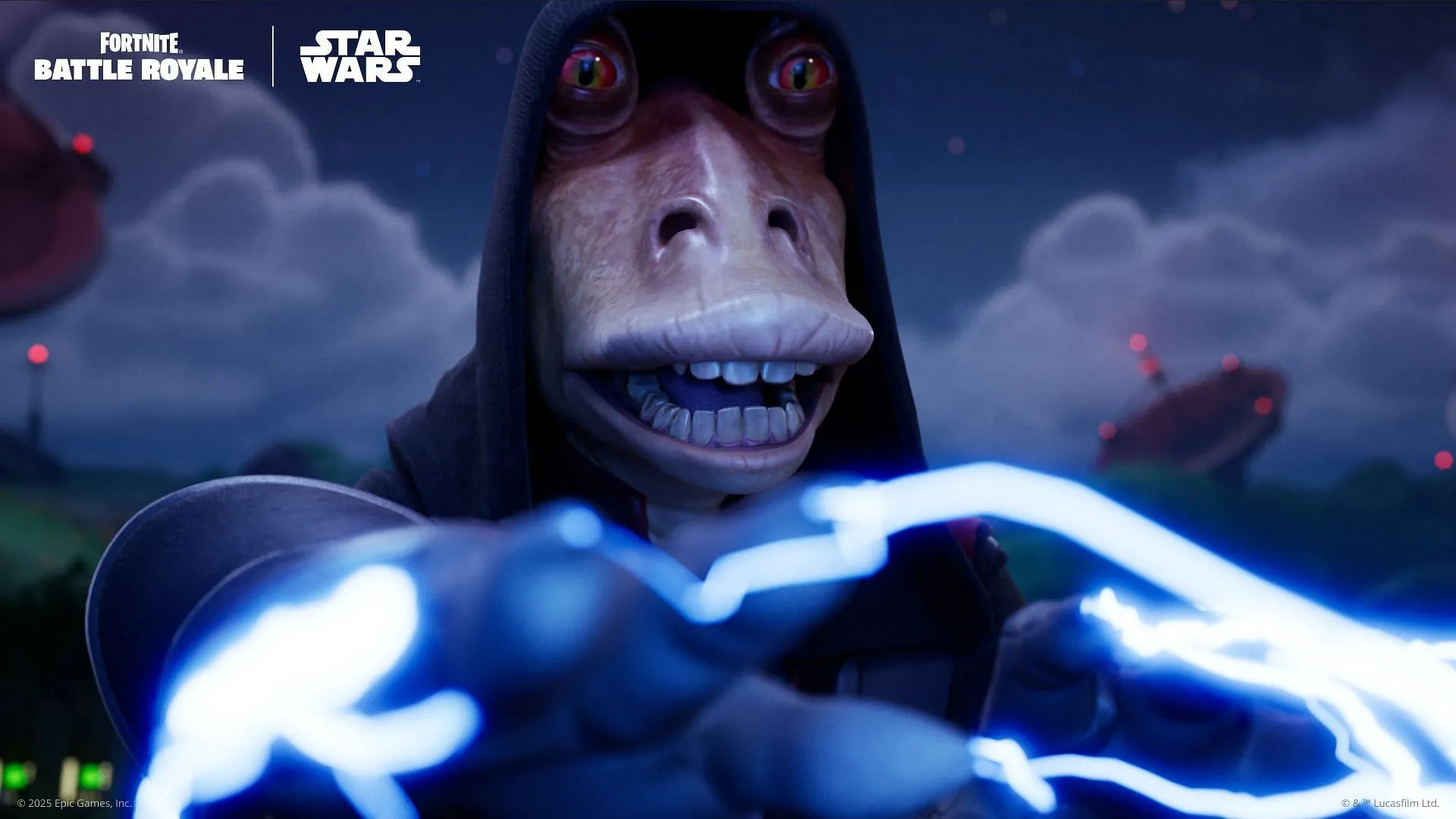 Darth Jar Jar's first official look in Fortnite (Image via Epic Games) Darth Jar Jar's first official look in Fortnite (Image via Epic Games)