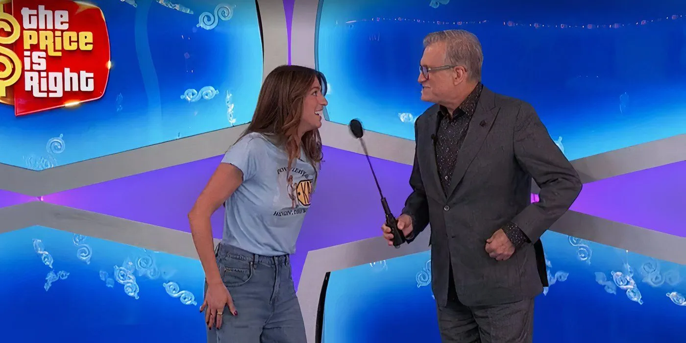 Kate on stage during the game show