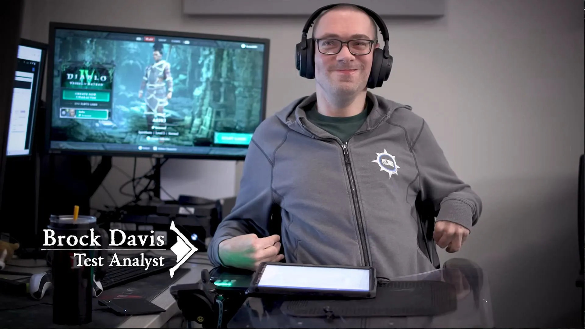 Brock Davis, Associate Test Analyst for Diablo 4, worked on these accessibility features (Image via Blizzard Entertainment) Brock Davis, Associate Test Analyst for Diablo 4, worked on these accessibility features (Image via Blizzard Entertainment)