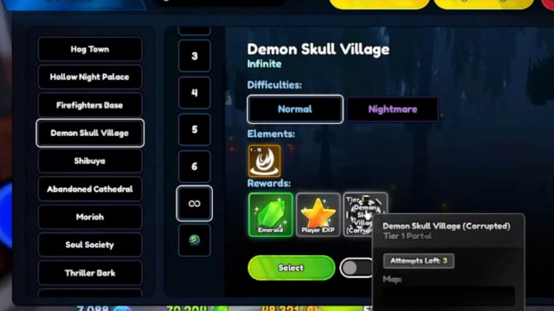 Complete the Demon Skull Village story to get a portal (Image via Roblox | YouTube@TonyCool) Complete the Demon Skull Village story to get a portal (Image via Roblox | YouTube@TonyCool)