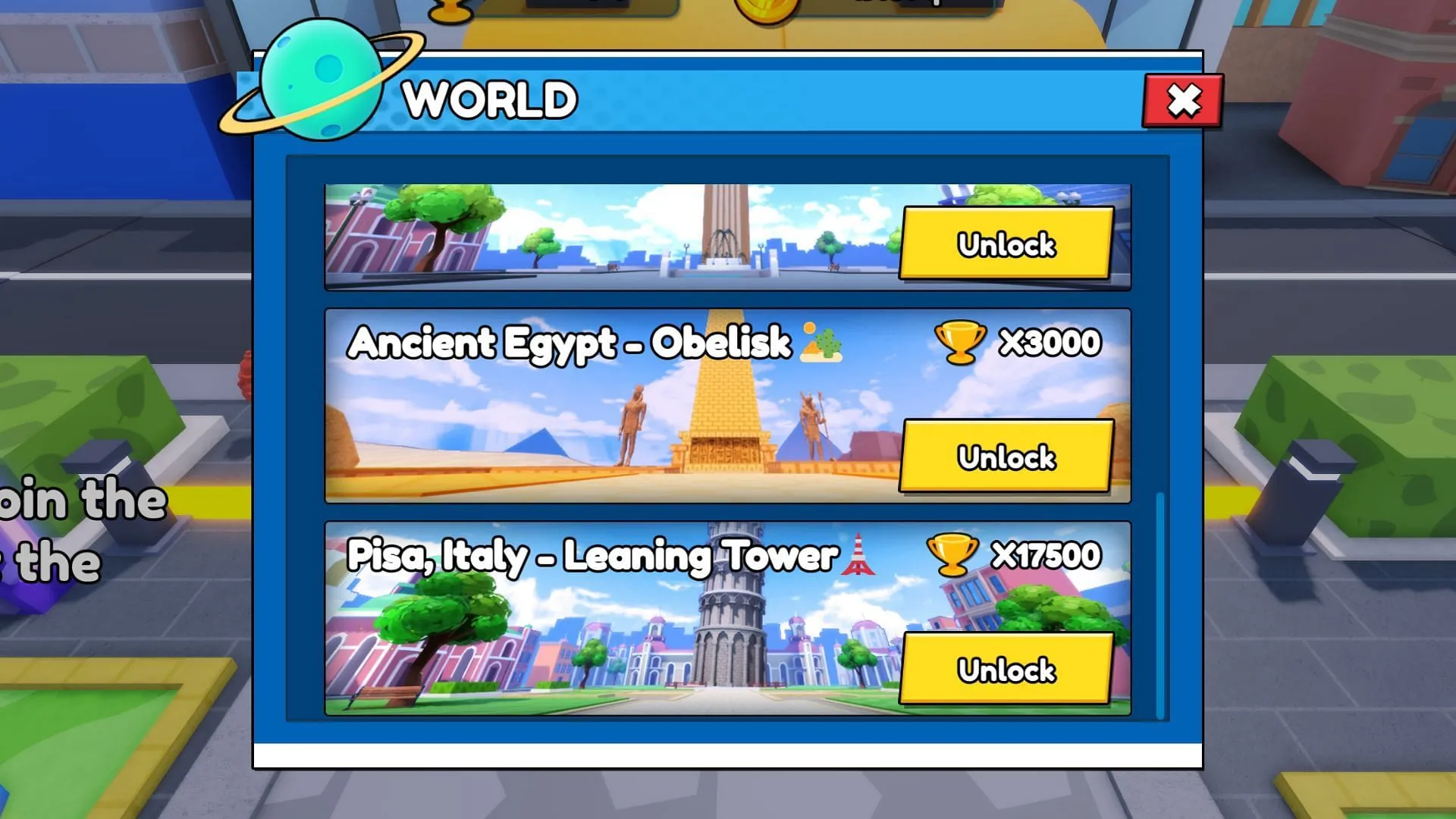 Collect trophies to unlock the new map in Climb and Jump Tower (Image via Roblox)