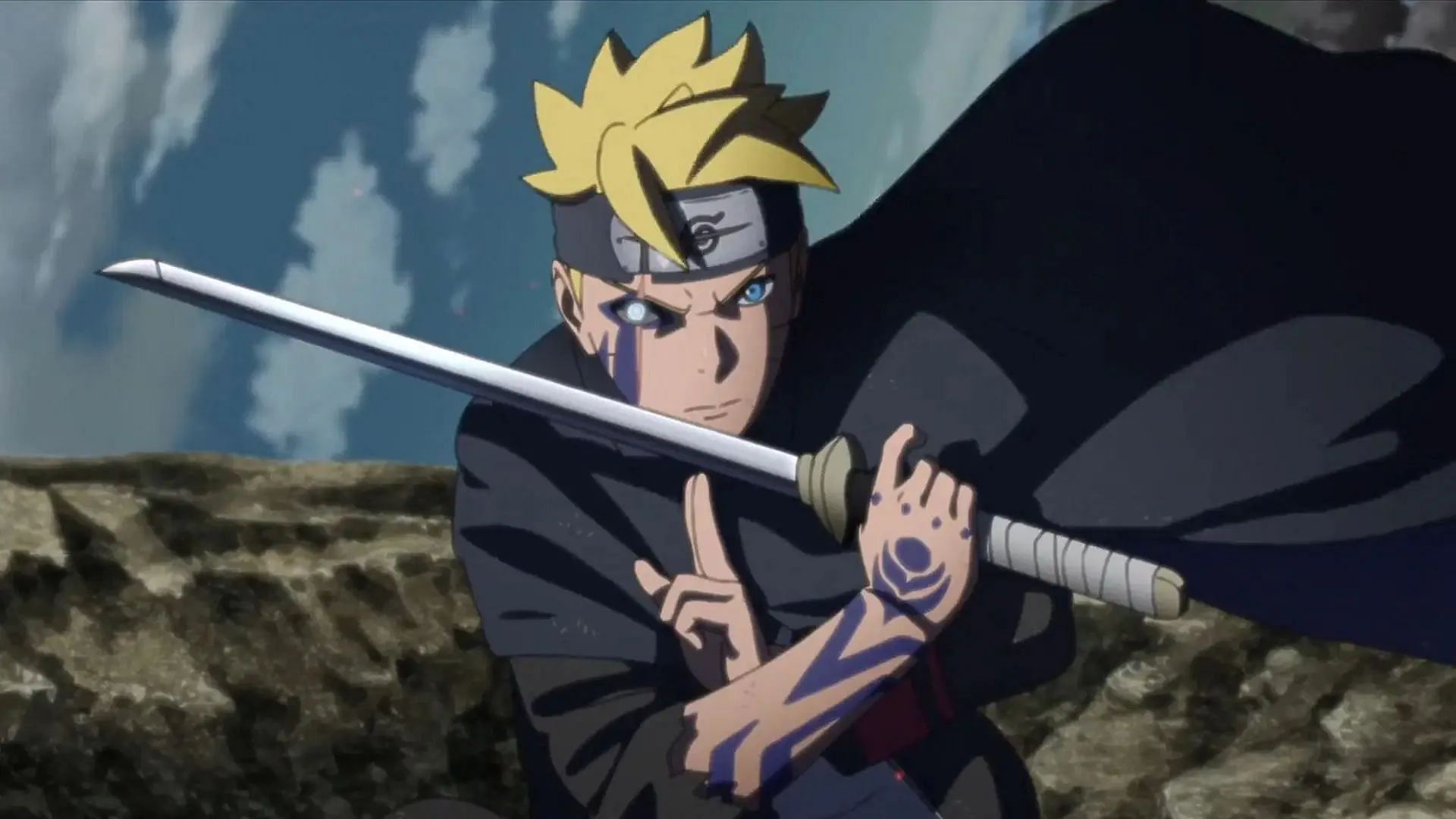 The protagonist using the Jougan in the flashforward scene in the anime (Image via Studio Pierrot). The protagonist using the Jougan in the flashforward scene in the anime (Image via Studio Pierrot).