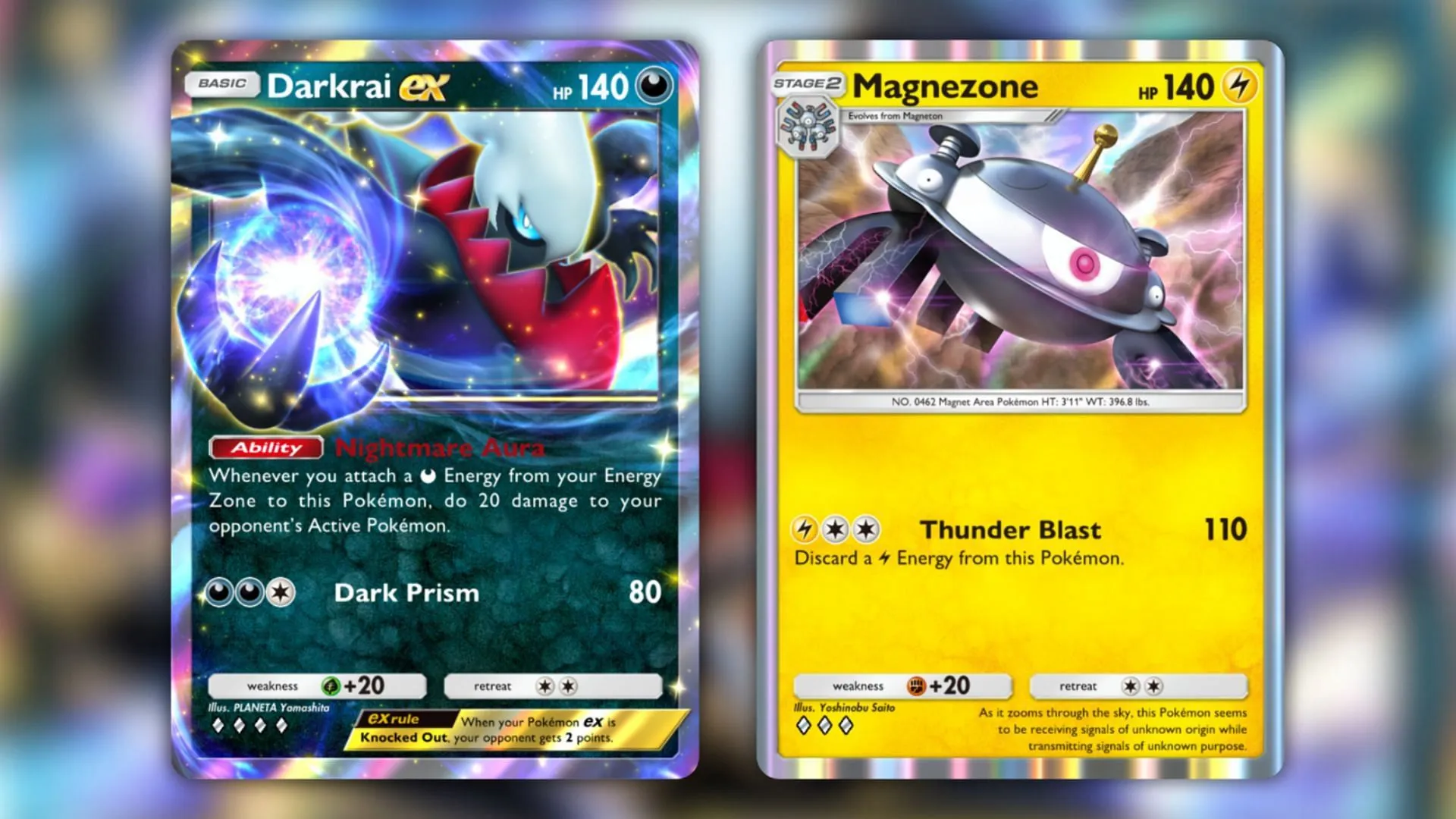 Darkrai ex and Magnezone (Image via The Pokemon Company) Darkrai ex and Magnezone (Image via The Pokemon Company)