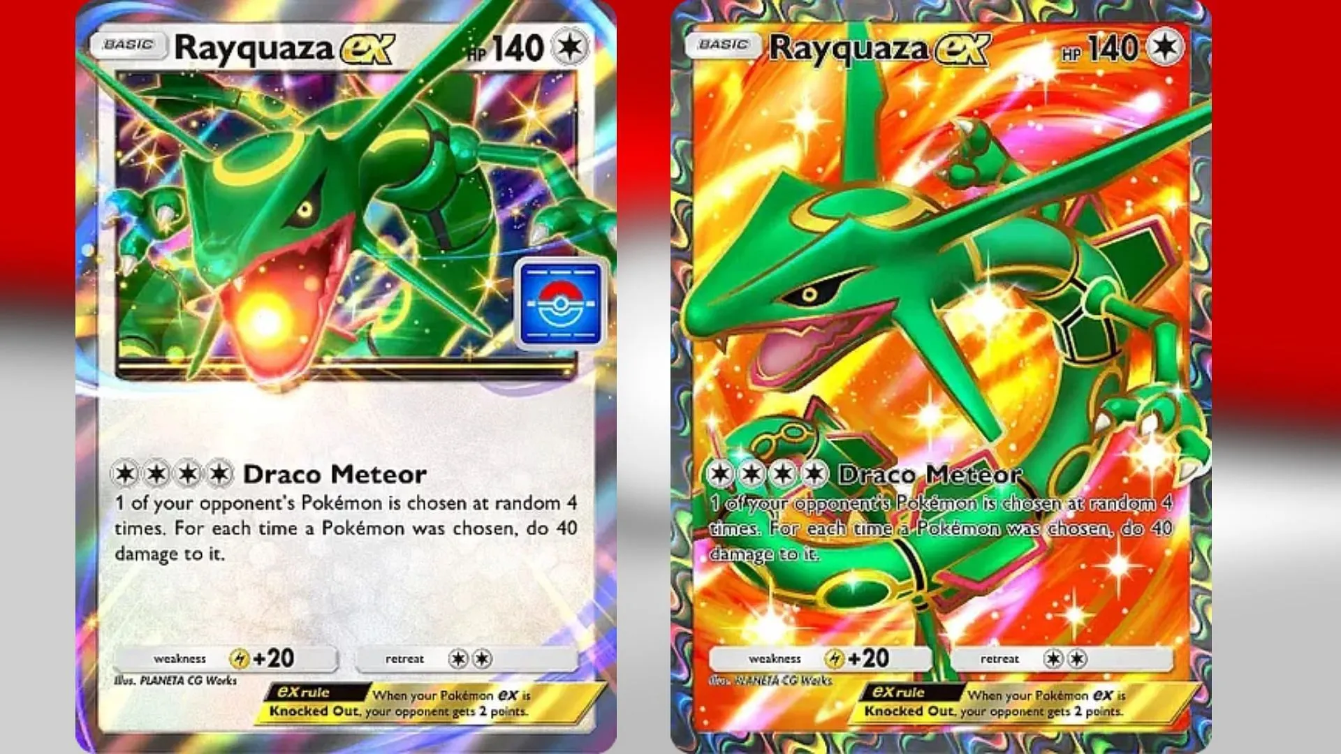 All Rayquaza ex variants in PTCGP (Image via TPC) All Rayquaza ex variants in PTCGP (Image via TPC)