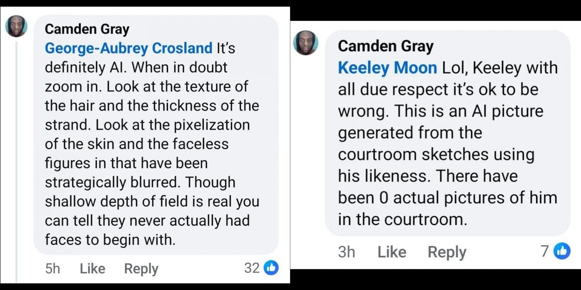 Internet user explains that the viral photo of Combs with gray hair is fake. (Image via Facebook/Antonio Farmer) Internet user explains that the viral photo of Combs with gray hair is fake. (Image via Facebook/Antonio Farmer)