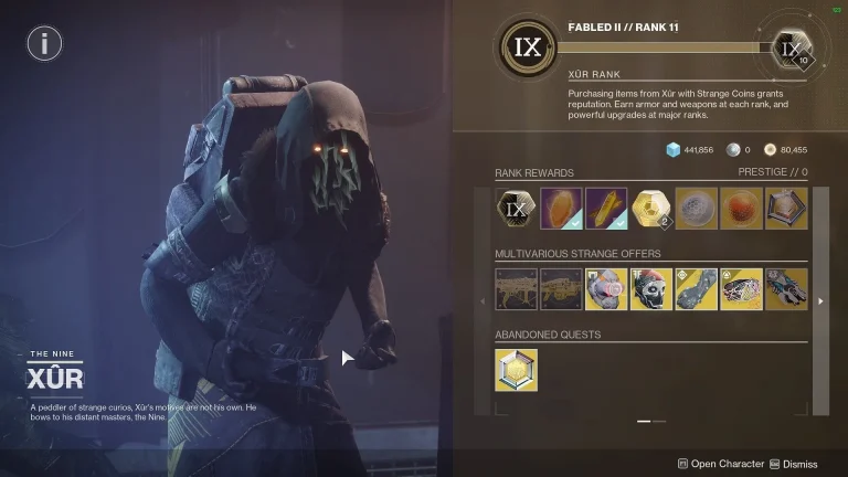Destiny 2: Xur Offers Rare Catalysts from May 16 to 20