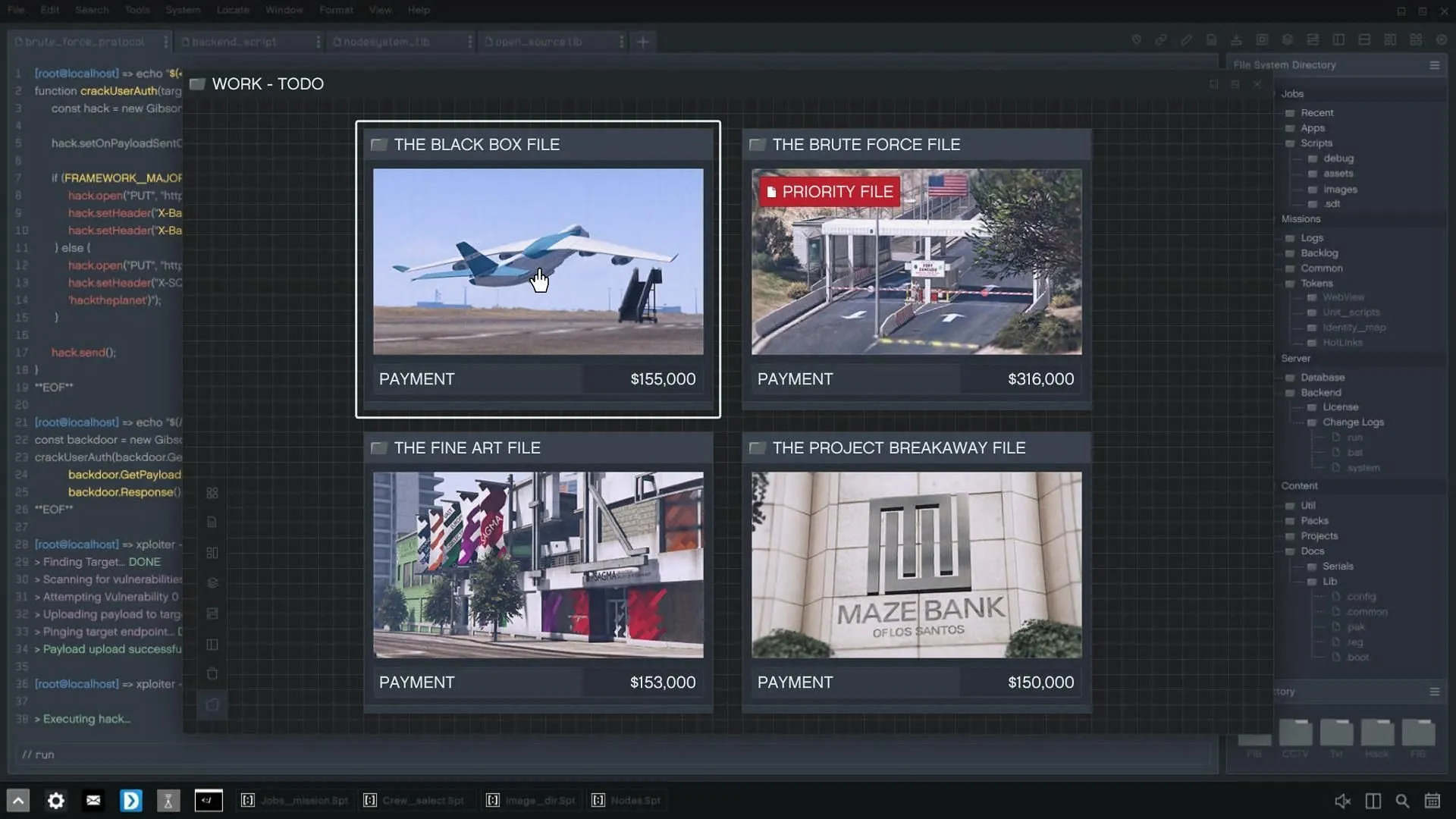 All four FIB Files (Image via Rockstar Games) All four FIB Files (Image via Rockstar Games)