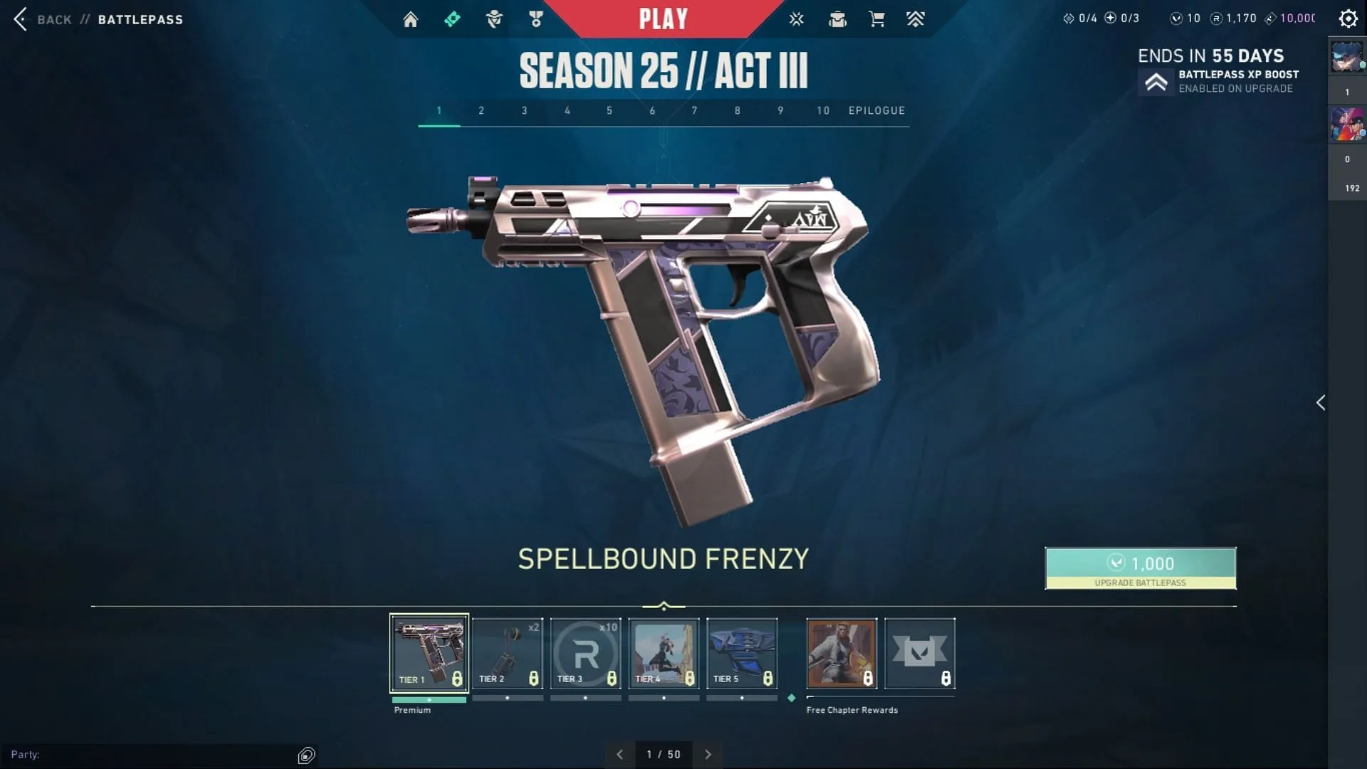 Valorant Battlepass Tier 1 (Image via Riot Games)