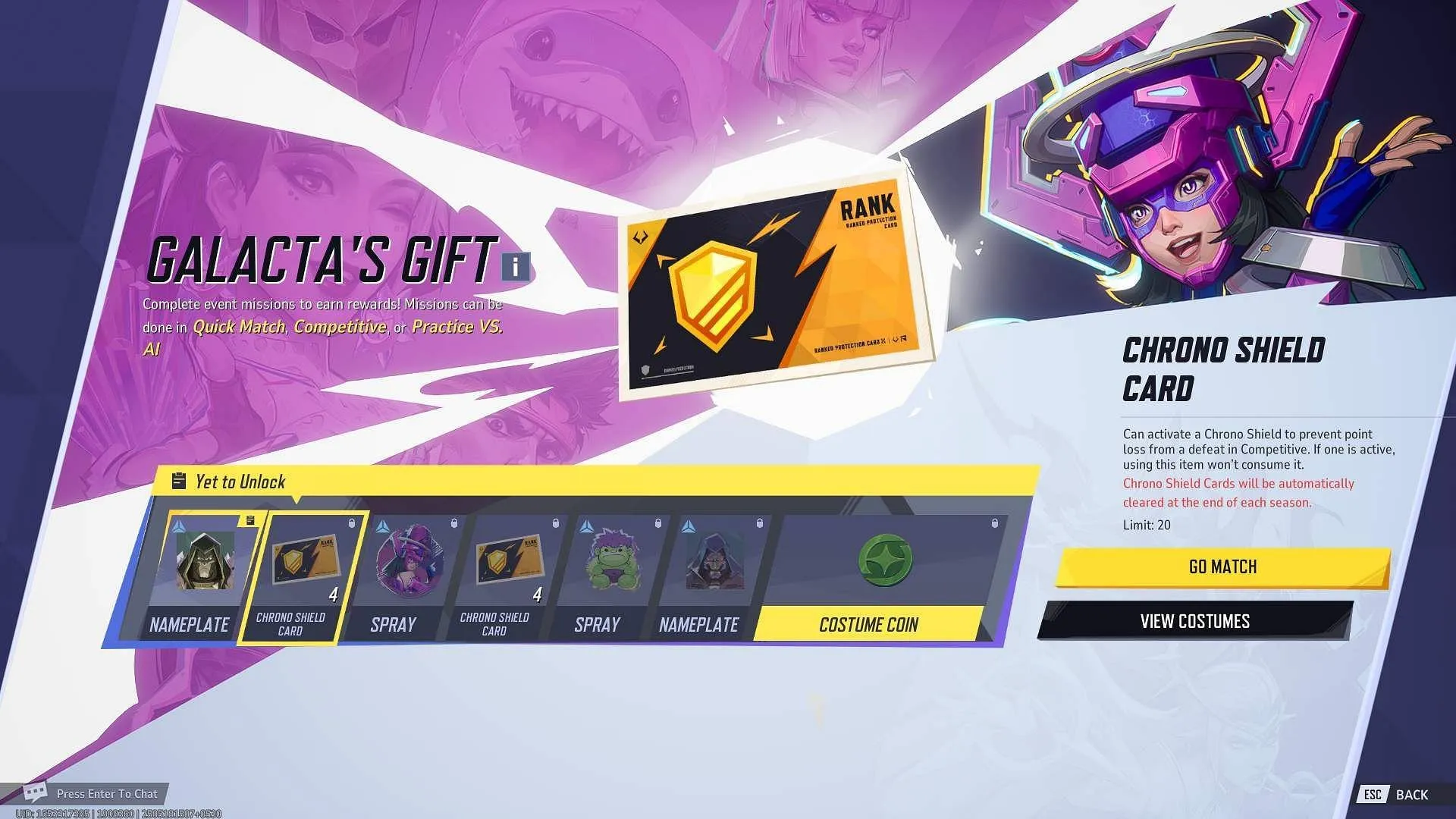 A Chrono Shield Card from the latest Galacta's Gift event (Image via Activision) A Chrono Shield Card from the latest Galacta's Gift event (Image via Activision)