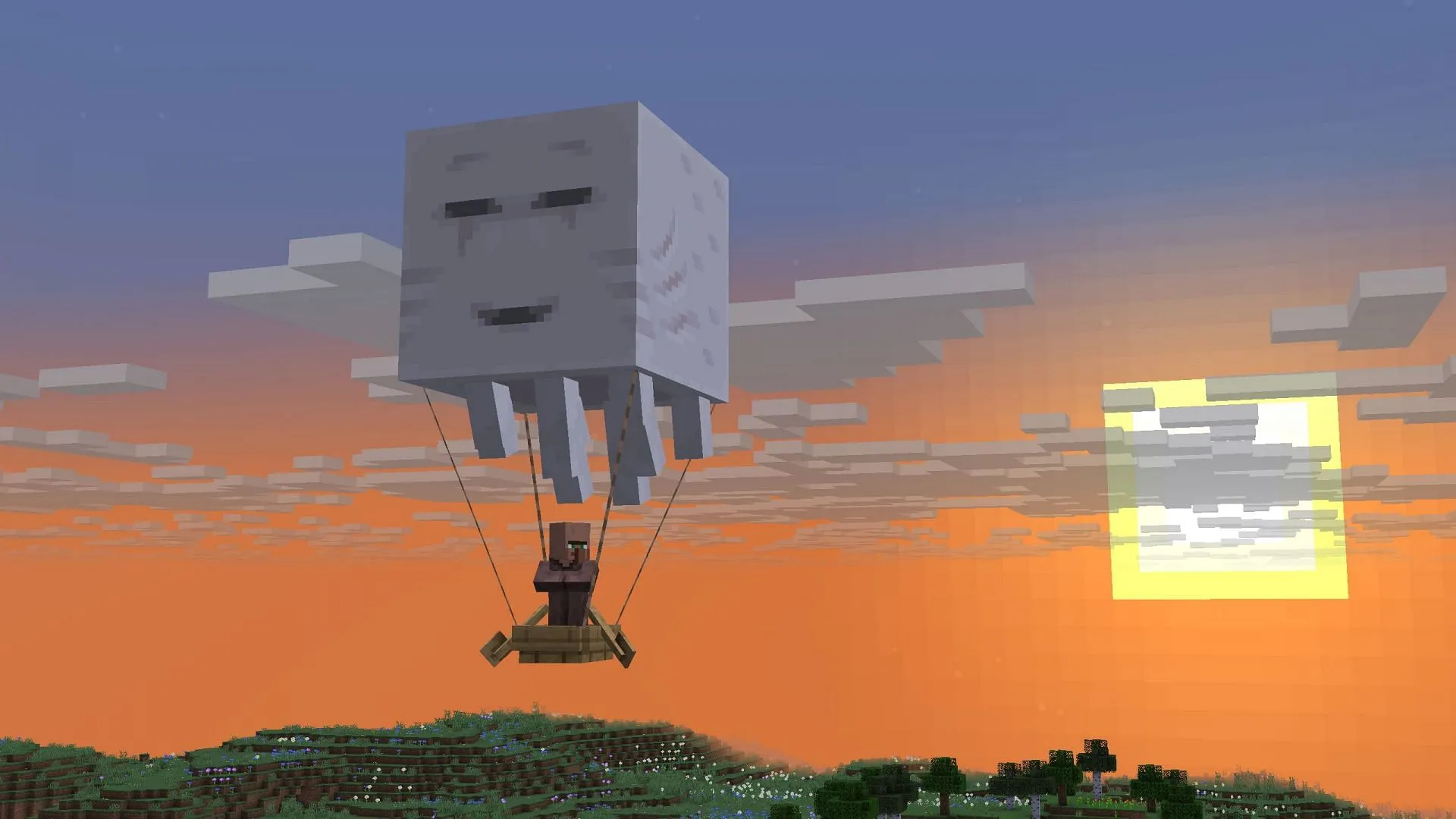 Happy ghast can help transport various entities with the help of lead. Happy ghast can help transport various entities with the help of lead.